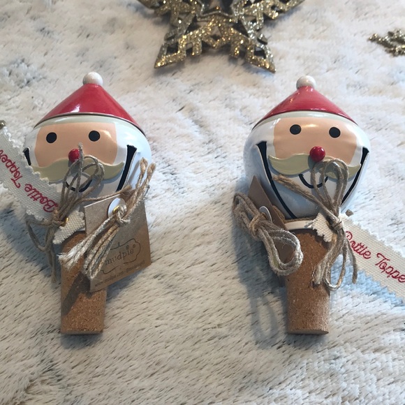Mud pie set of 2 Santa ๐
Bottle Topper ๐ touch - Picture 1 of 7